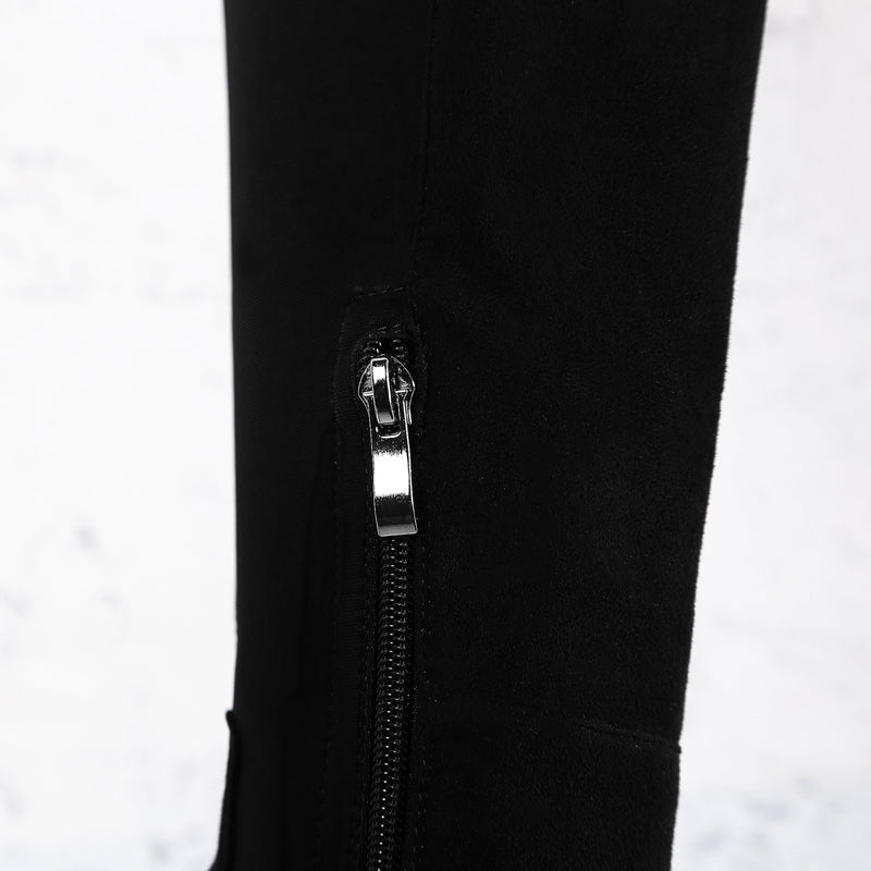 Elegant Over-the-Knee Velvet Boots
