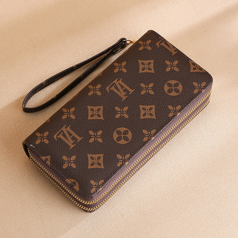 Fashionable Women's Long Wallet with Double Zipper (2023)