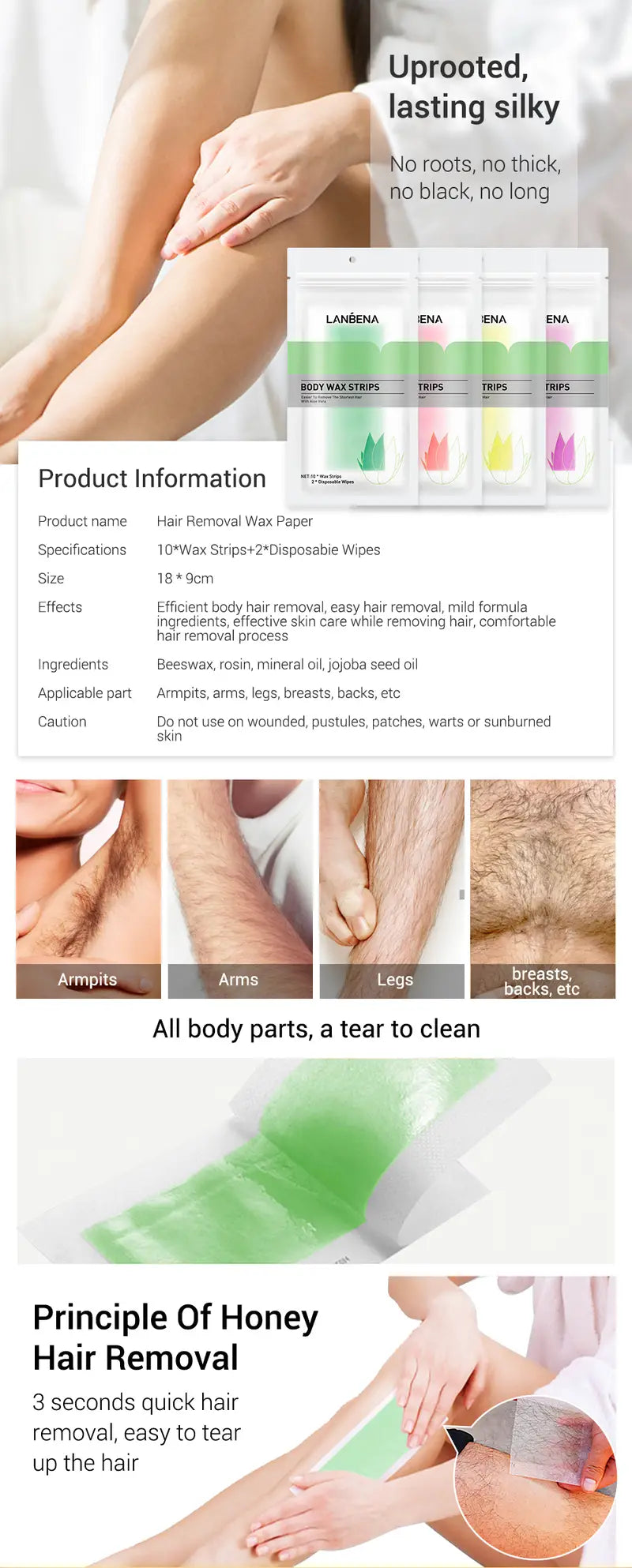 LANBENA Efficacious Wax Strips