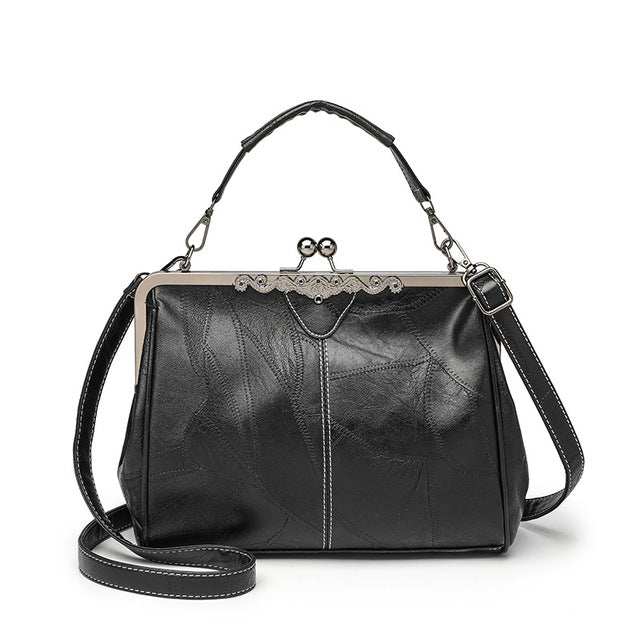 Annmouler Designer Vintage Luxury PU Leather Tote Bag