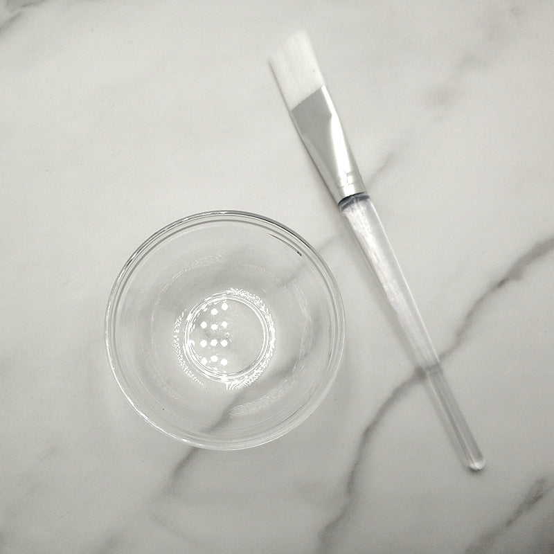 Clear Skincare Bowl and Brush Set