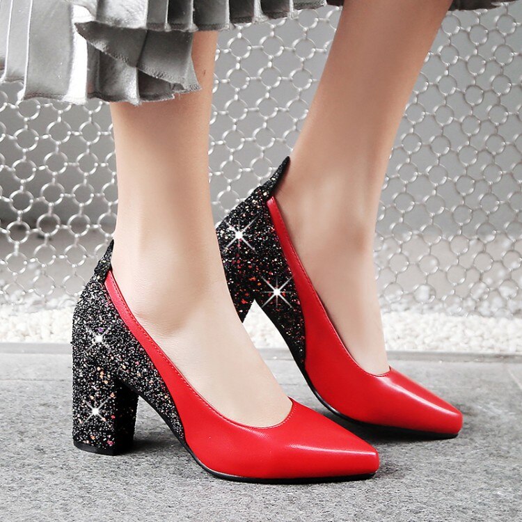Sequin High Heels