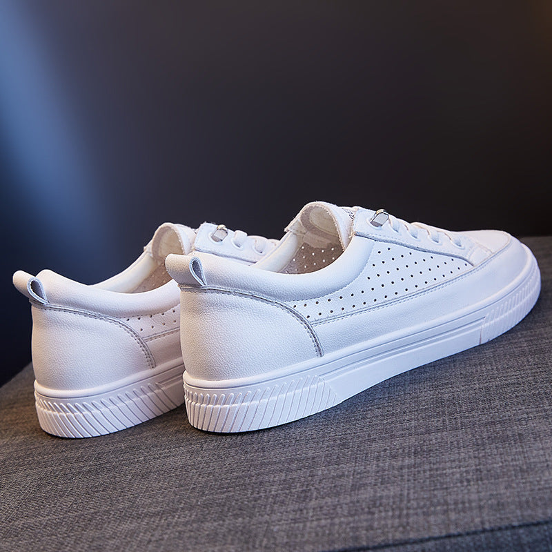 2024 New Women's Genuine Leather White Sneakers