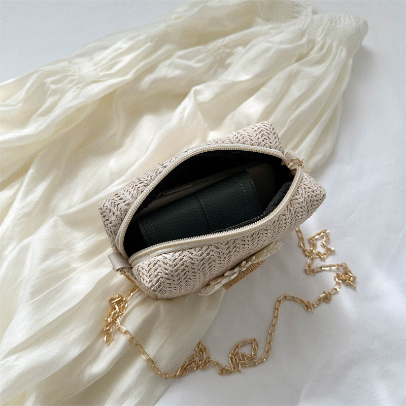 Floral Woven Beach Bag 2023 Fashion Crossbody Bag