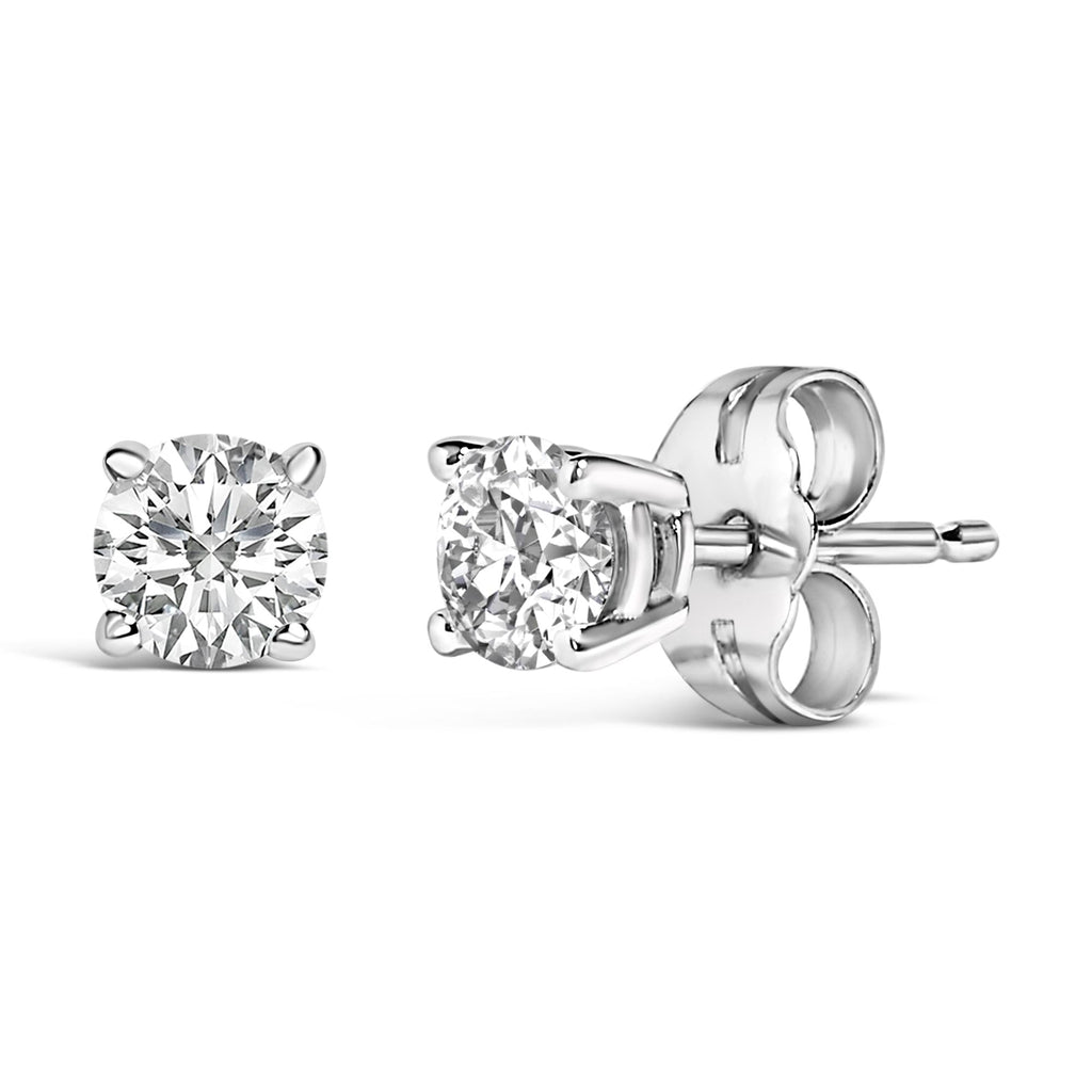 14K Gold 1/2 Cttw Lab Grown Diamond Solitaire Stud Earrings