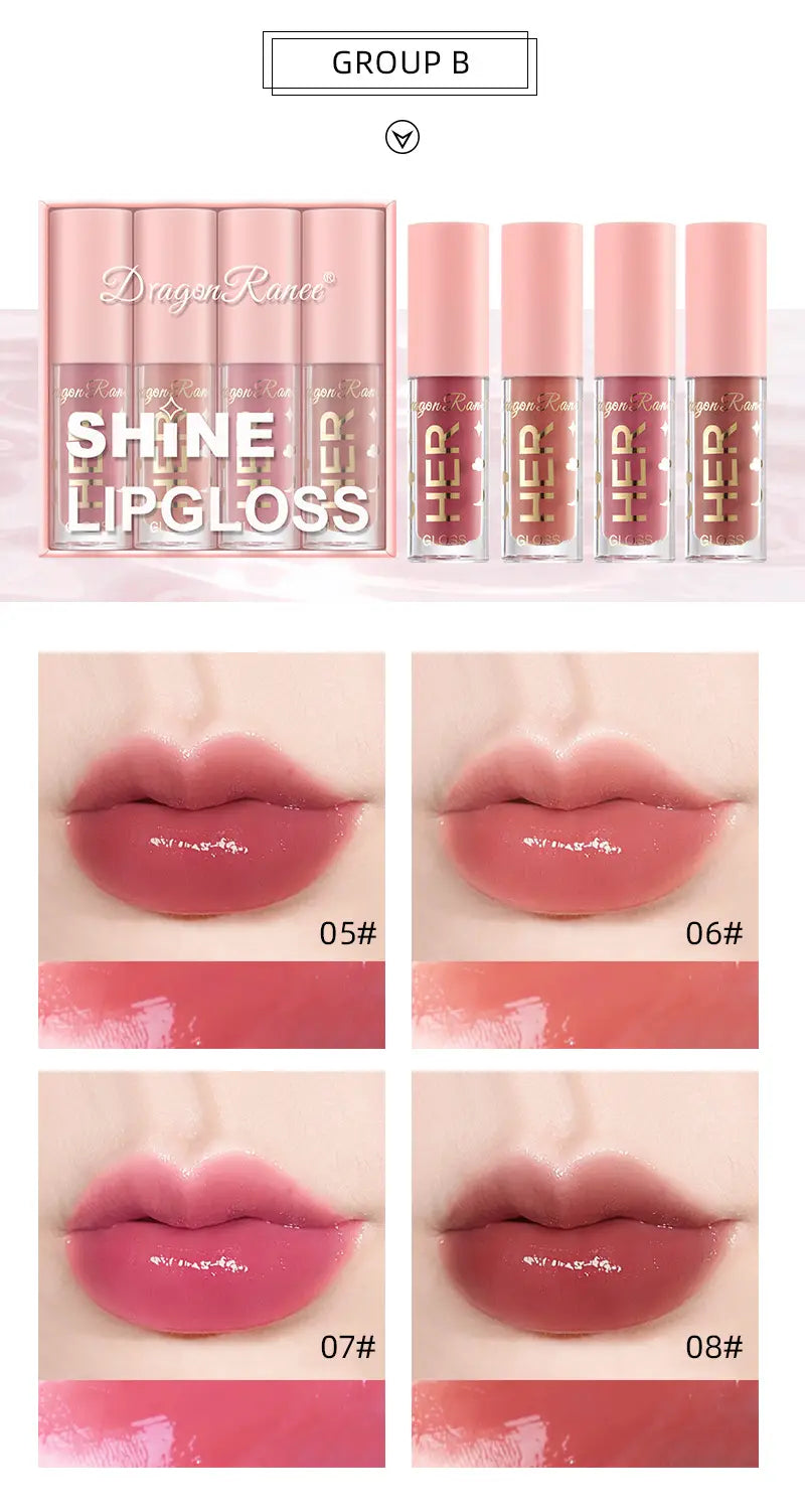 Elegant Pink Gloss Quartet
