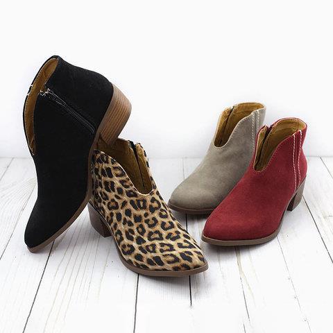 Elegant Leopard Ankle Boots
