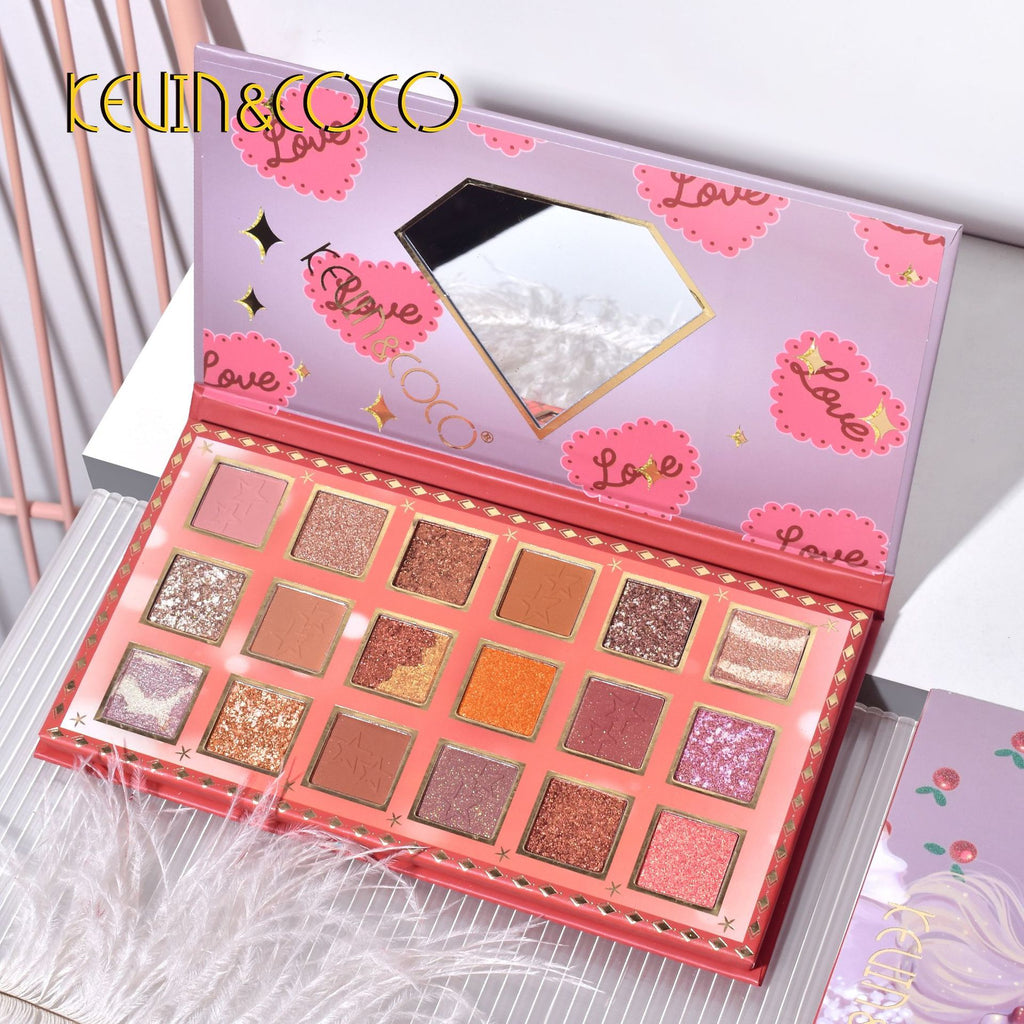 18-Color Waterproof Eyeshadow Palette - Shimmer & Matte