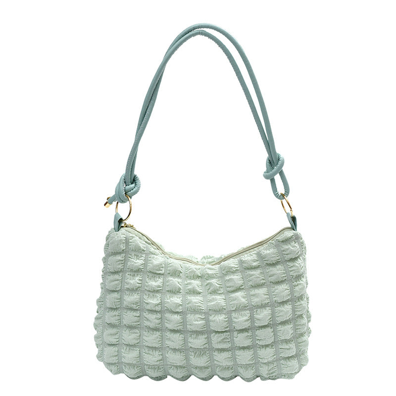 2023 Women's Soft Pleated Bubble Shoulder Bag
