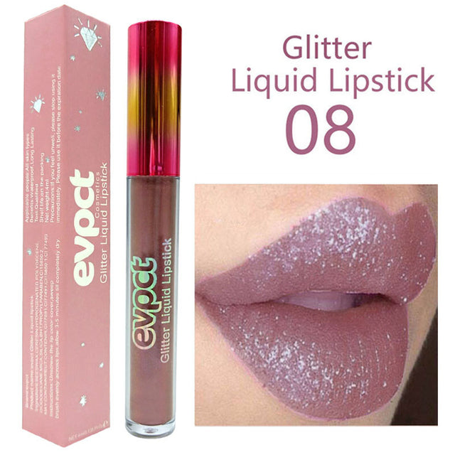 Elegant 15-Shade Glitter Lipstick Ensemble
