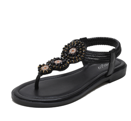 Elegant Bohemian Beaded Sandals