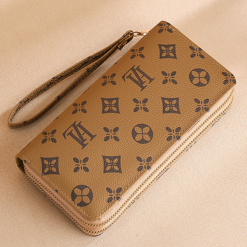 Fashionable Women's Long Wallet with Double Zipper (2023)