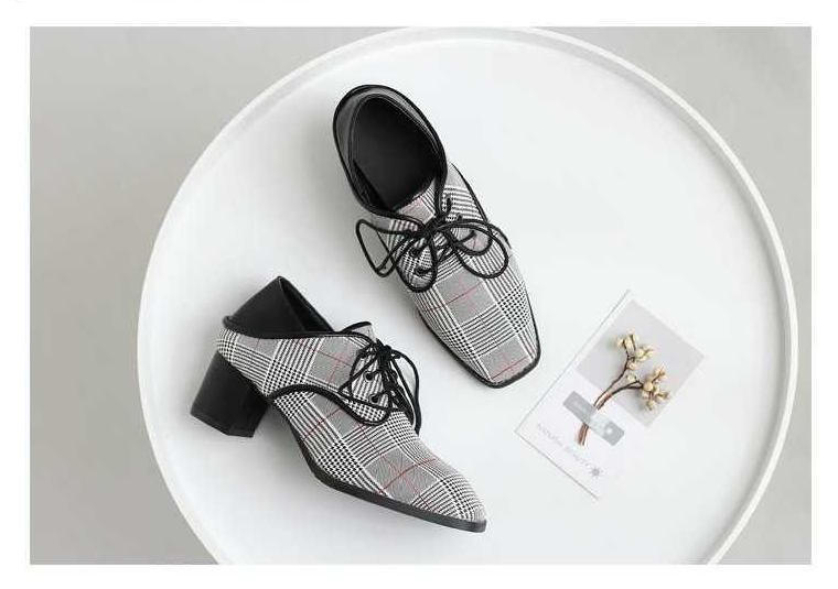 Elegant Chunky Heel Oxfords