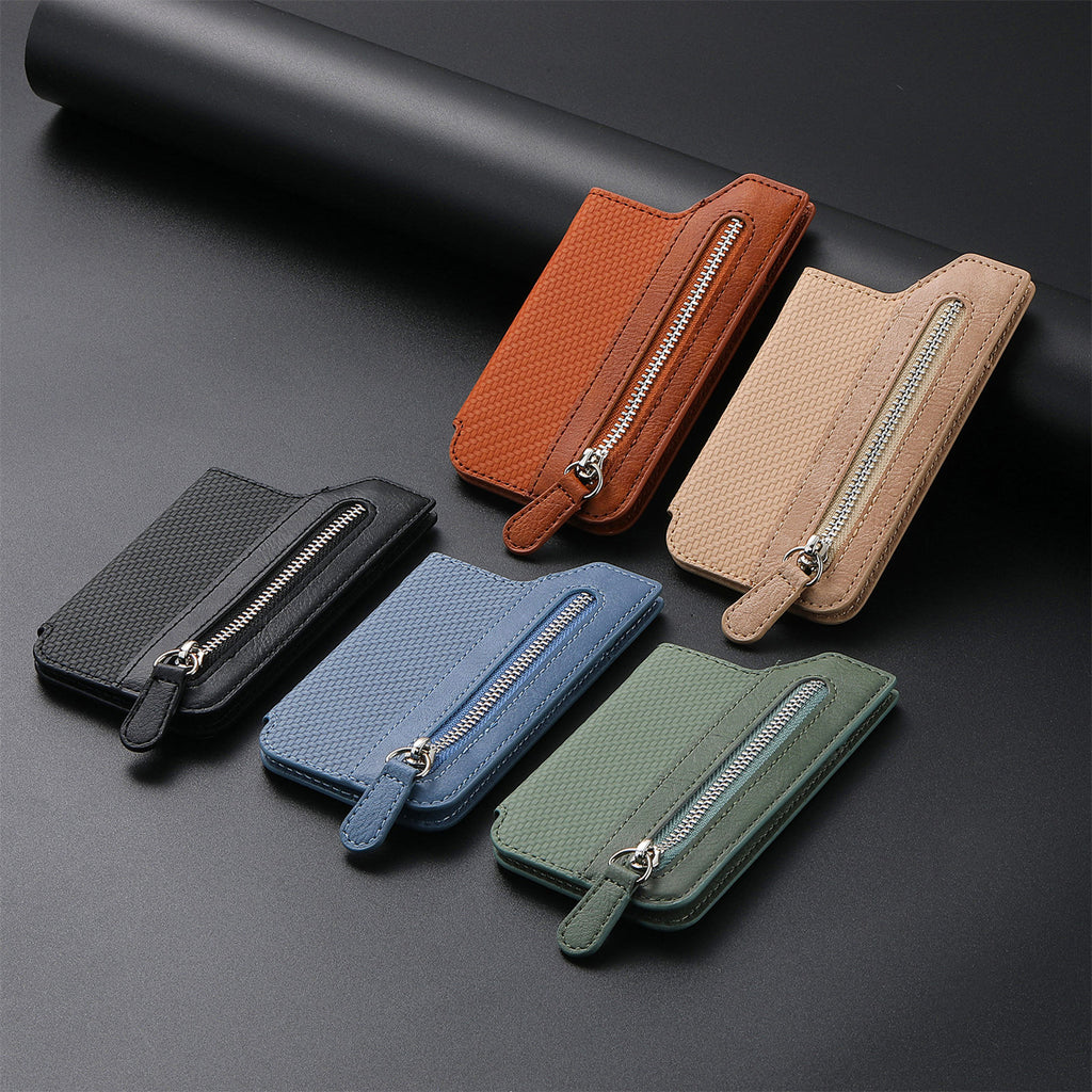Multi-Functional Phone Card Holder with Zipper and Stand