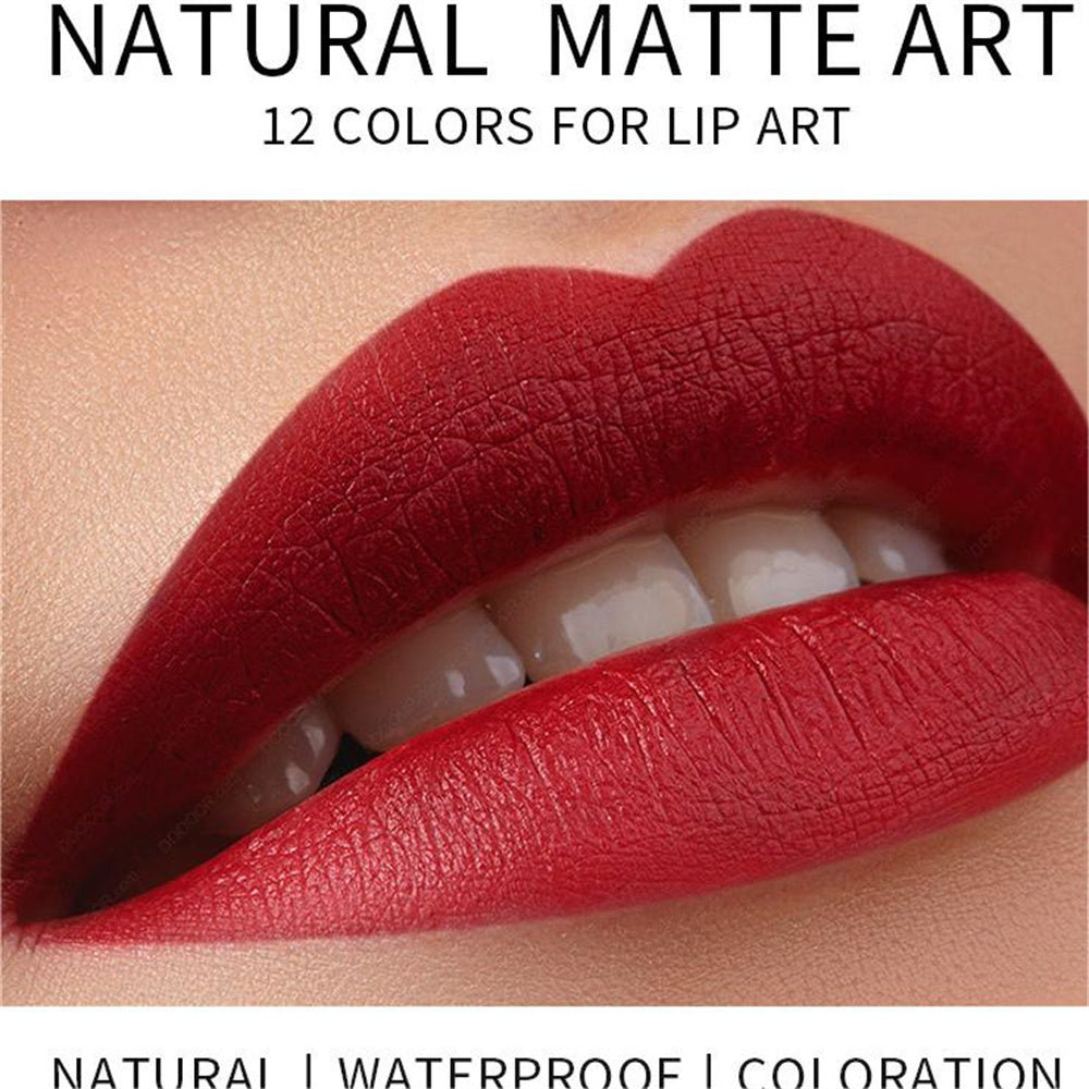 Elegant Matte 12-Color Lip Liner Set