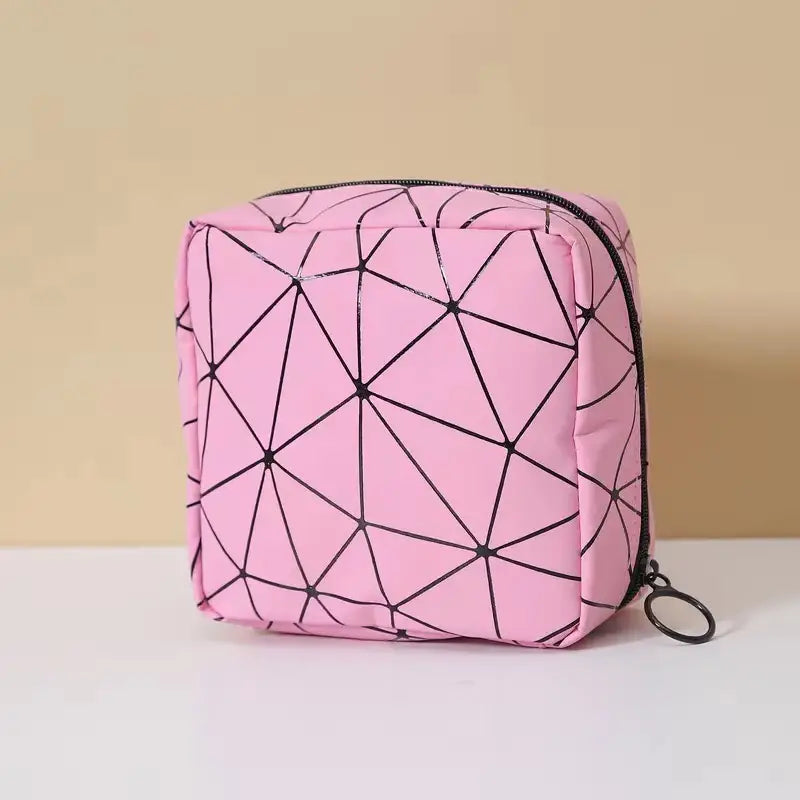 Elegant Geometric Sanitary Organizer Bag