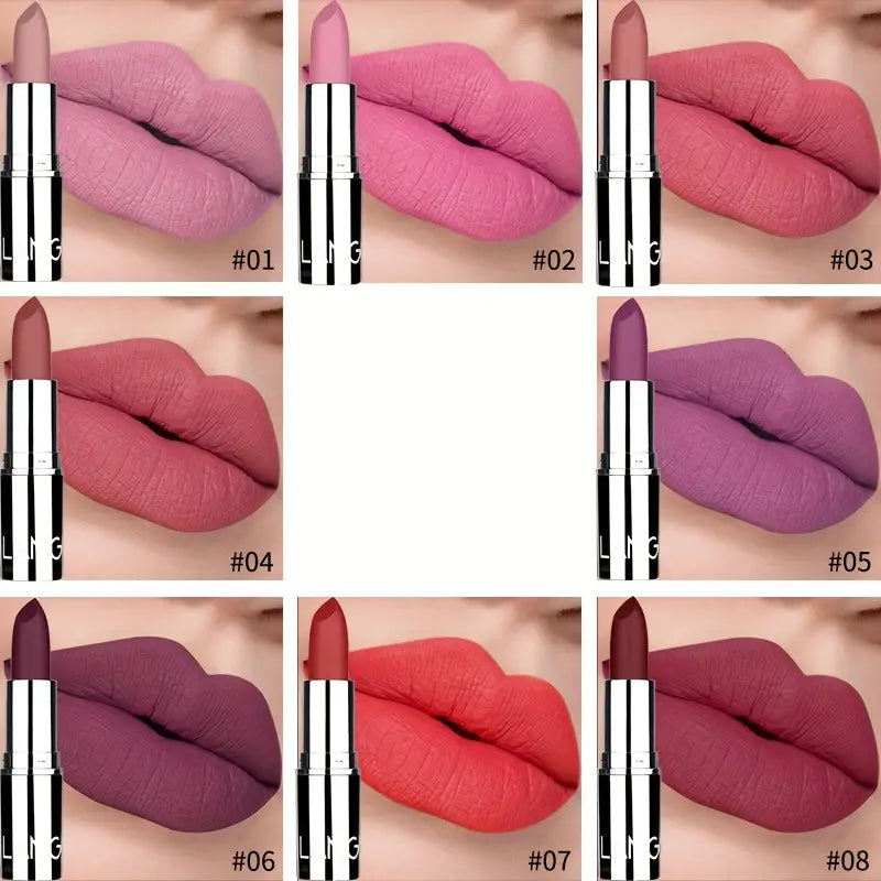 Elegant 8 Velvet Matte Lip Colors
