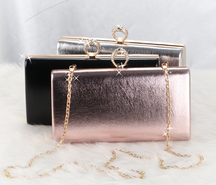 Designer Women's Waterproof Clutch Bag with Rhinestones