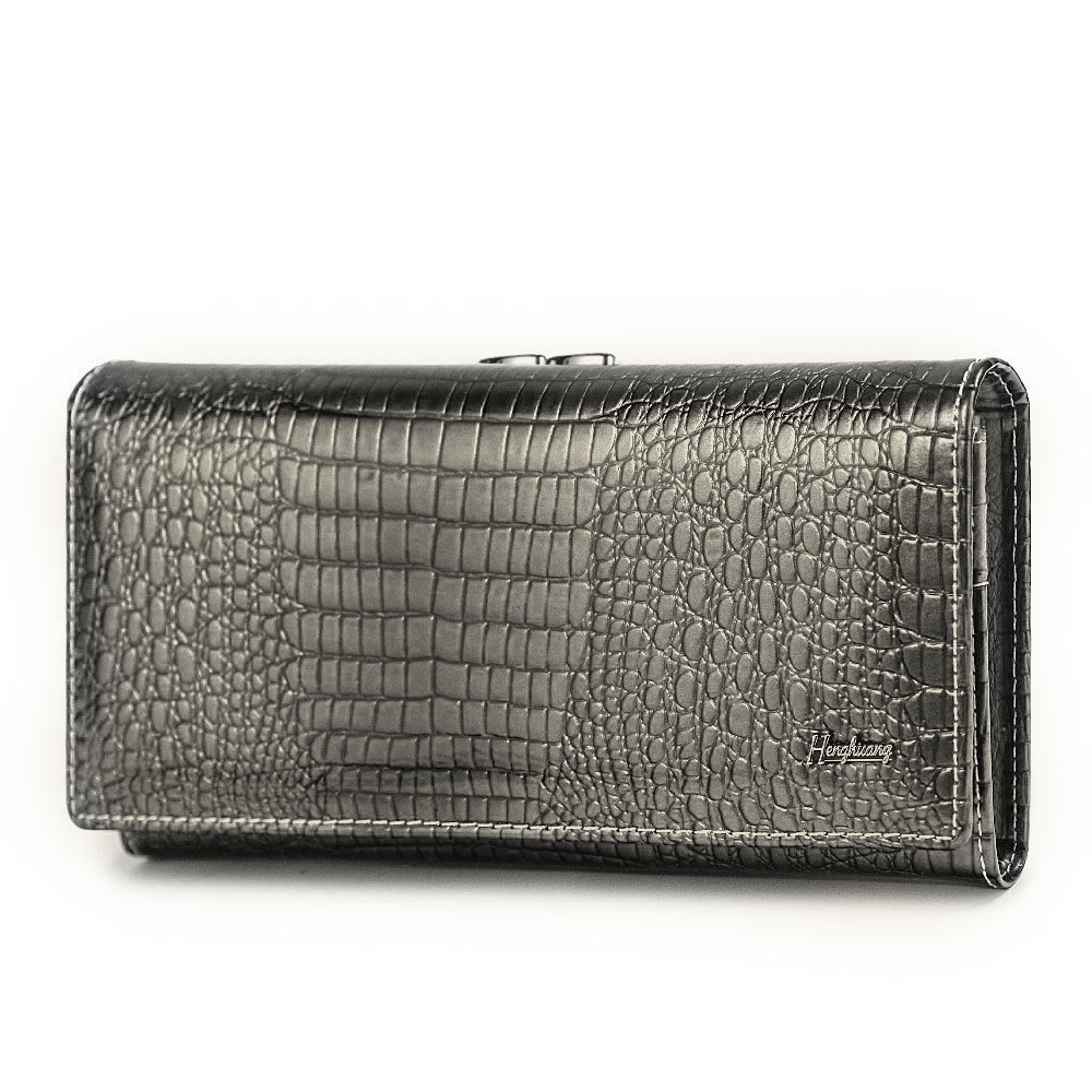 Fashionable Women's Genuine Leather Clutch Wallet