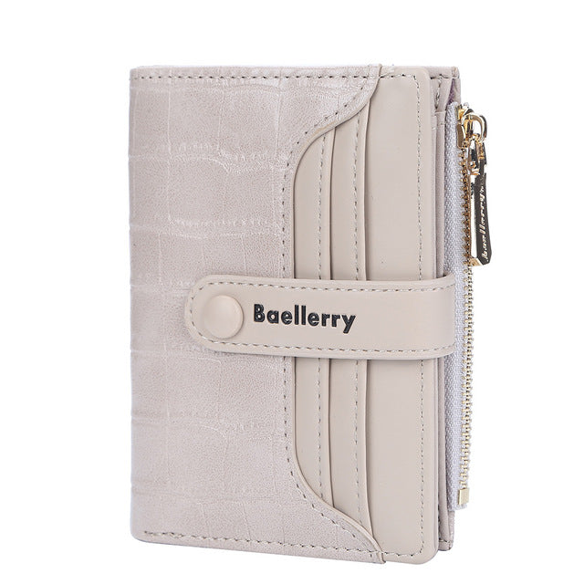 Top Quality Women's Short Wallet with Zipper Closure