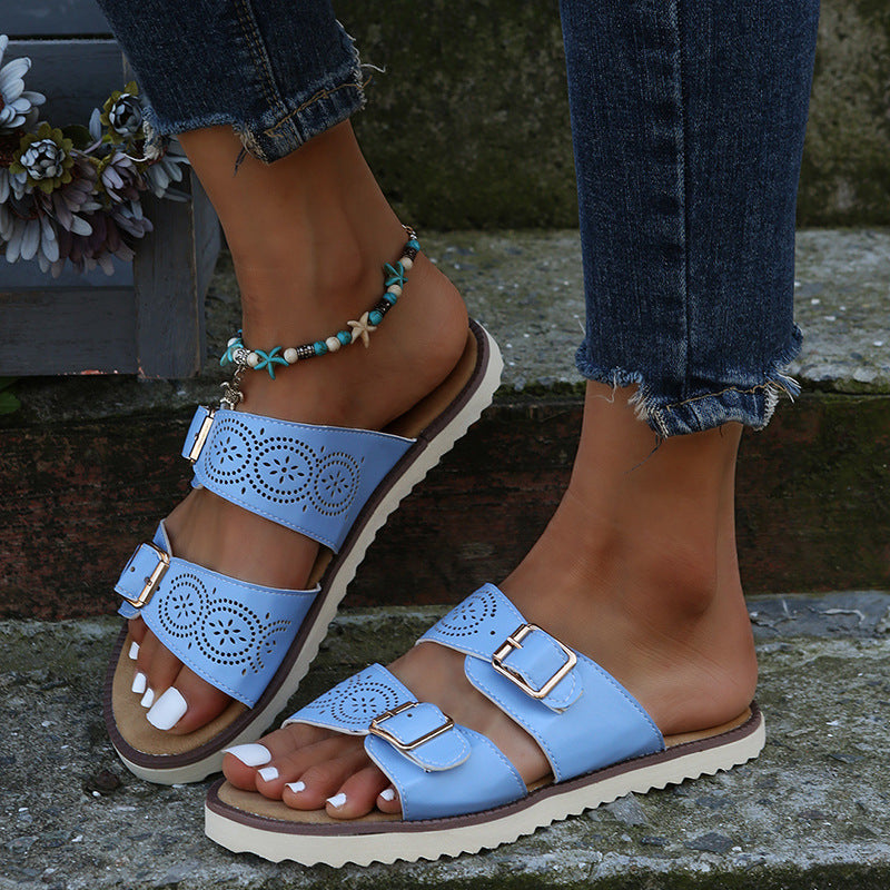 Elegant Hollow-Cut Sandals