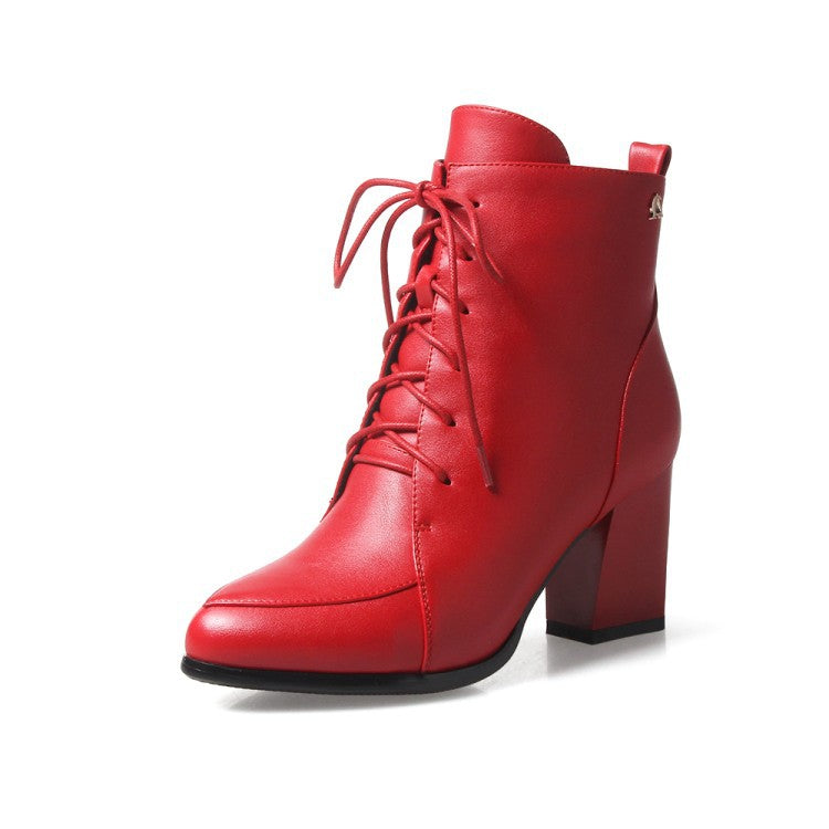 Elegant Pointed Toe Heel Booties
