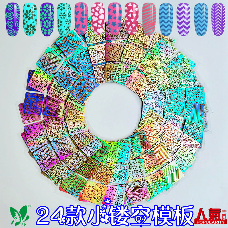 Laser Cut Nail Stickers - Nail Art Template Set (24/12/6 pcs)