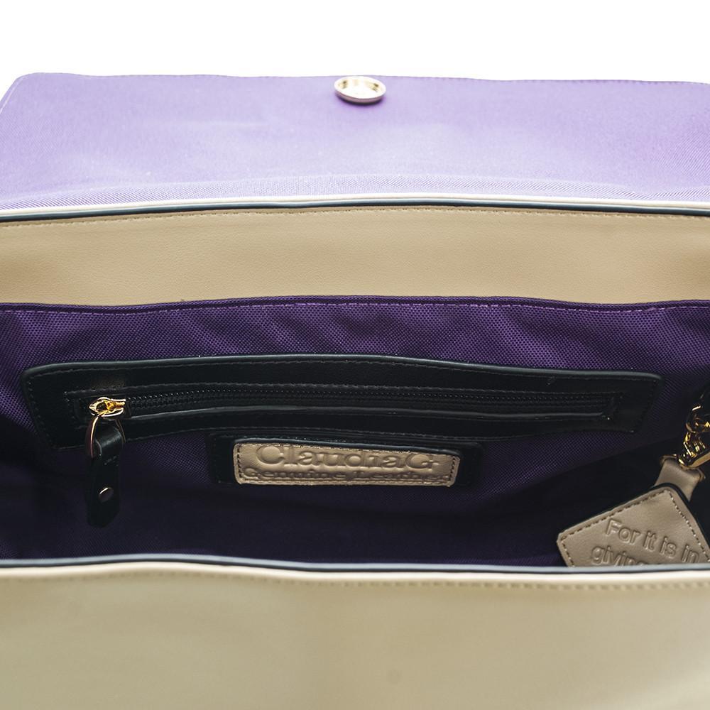 Simonetta Dual-Tone Leather Handbag