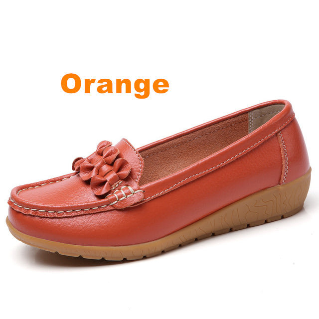 Elegant Leather Slip-Ons for Women