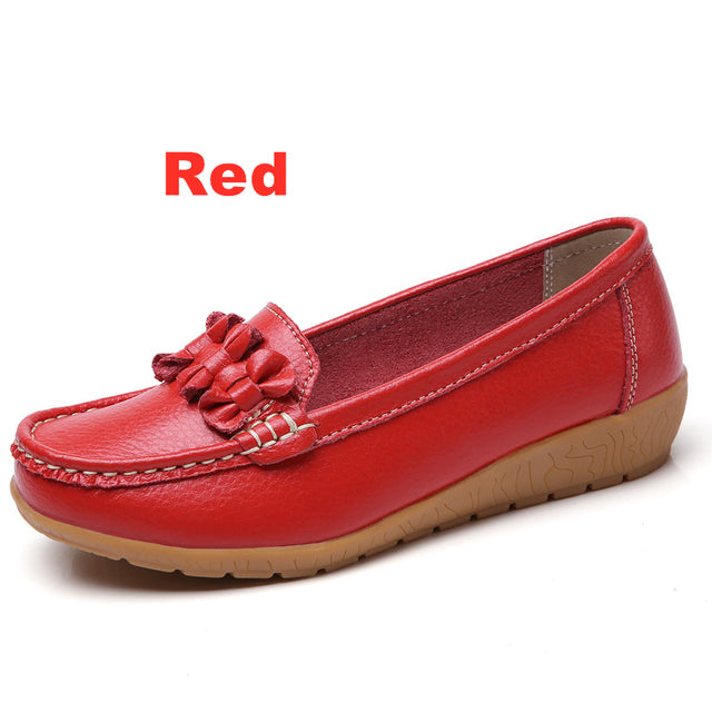 Elegant Leather Slip-Ons for Women