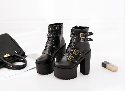 Elegant Studded High Heel Boots
