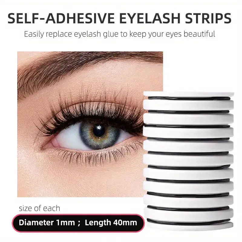 Self-Stick Waterproof False Eyelash Adhesive Strips (10pcs)