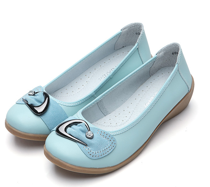 Elegant Leather Nurse Wedges