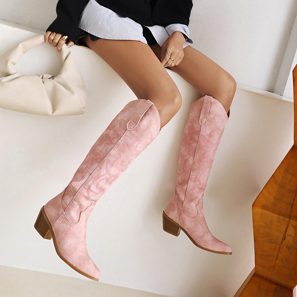 Elegant Western Heeled Boots