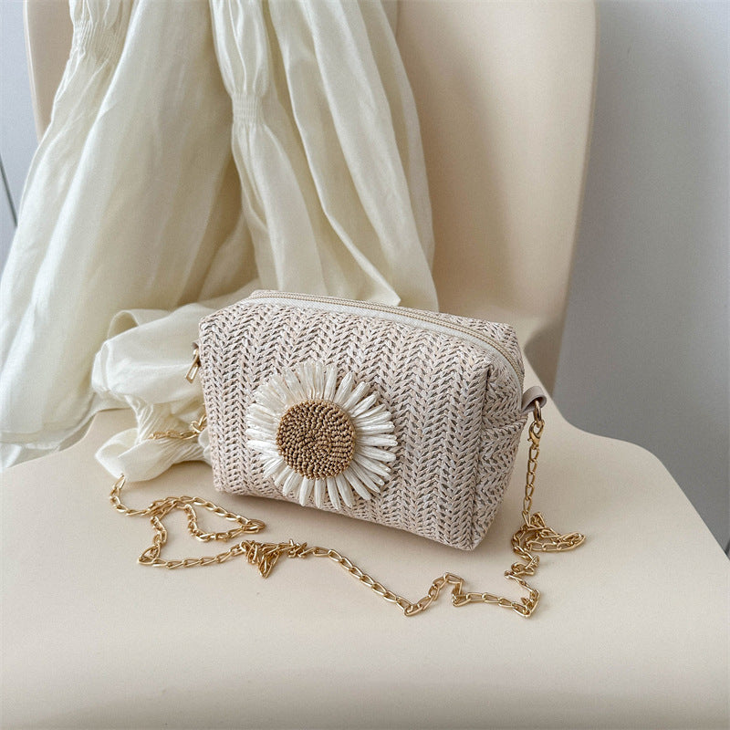 Floral Woven Beach Bag 2023 Fashion Crossbody Bag