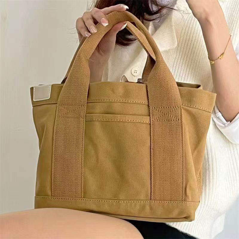 Elegant Multi-Pocket Canvas Tote