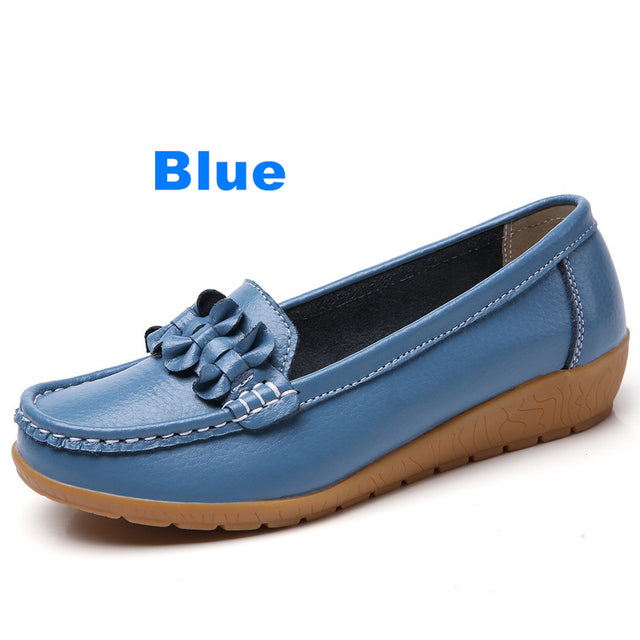 Elegant Leather Slip-Ons for Women