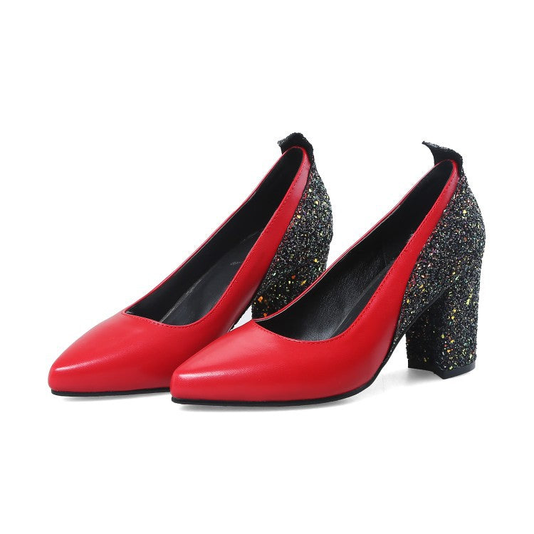 Sequin High Heels