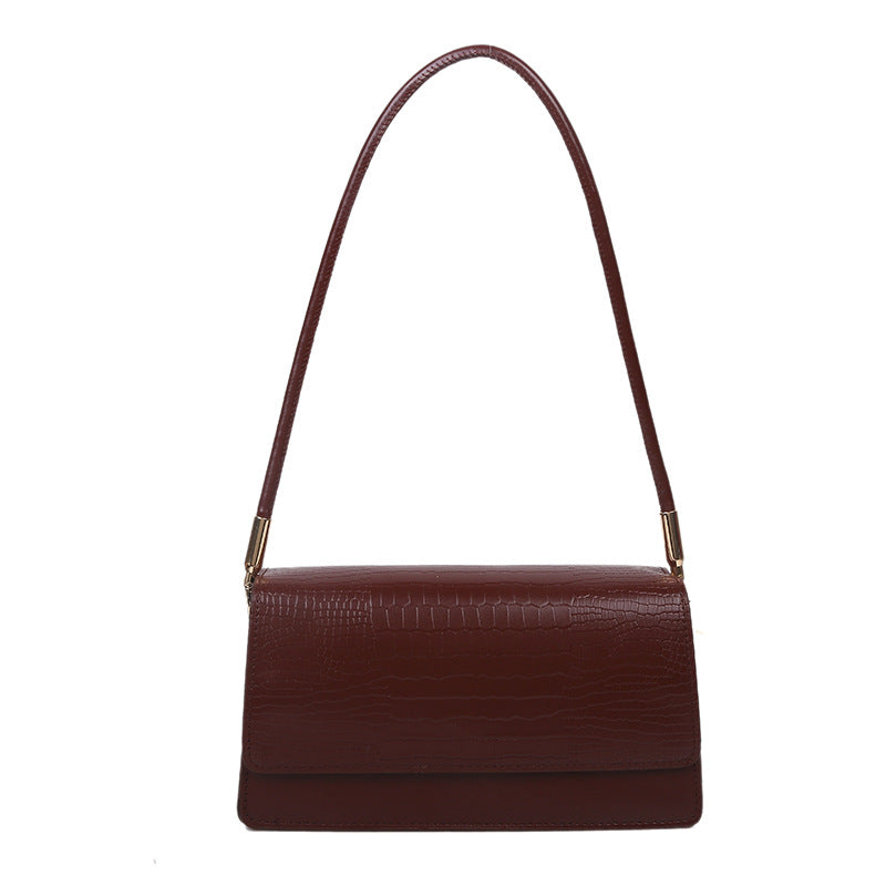 Elegant Crocodile-Patterned Retro Bag