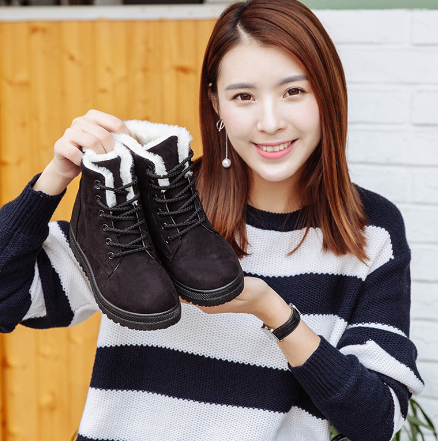 Chic Winter Cotton Boots for Women