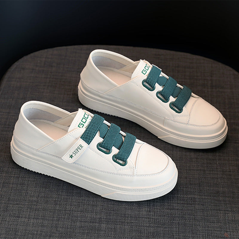 2024 New Women's Genuine Leather White Sneakers