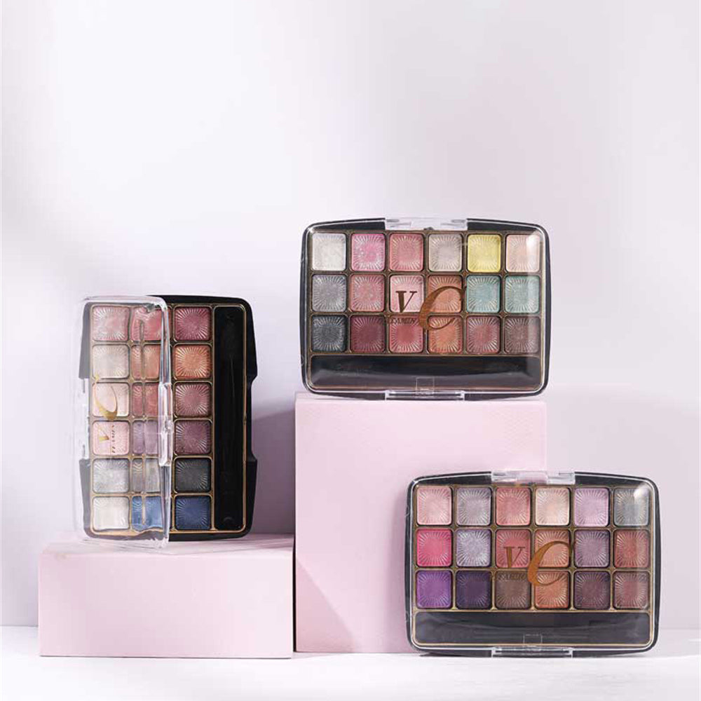 Luxe 18-Color Matte & Pearl Eyeshadow Suite