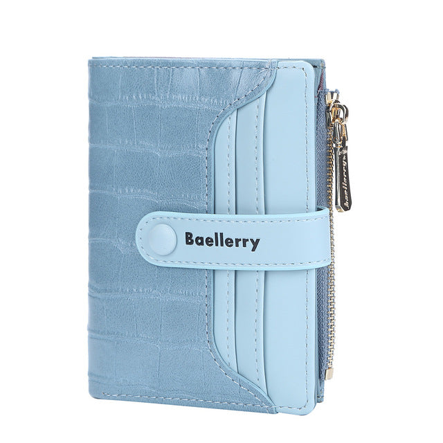 Top Quality Women's Short Wallet with Zipper Closure