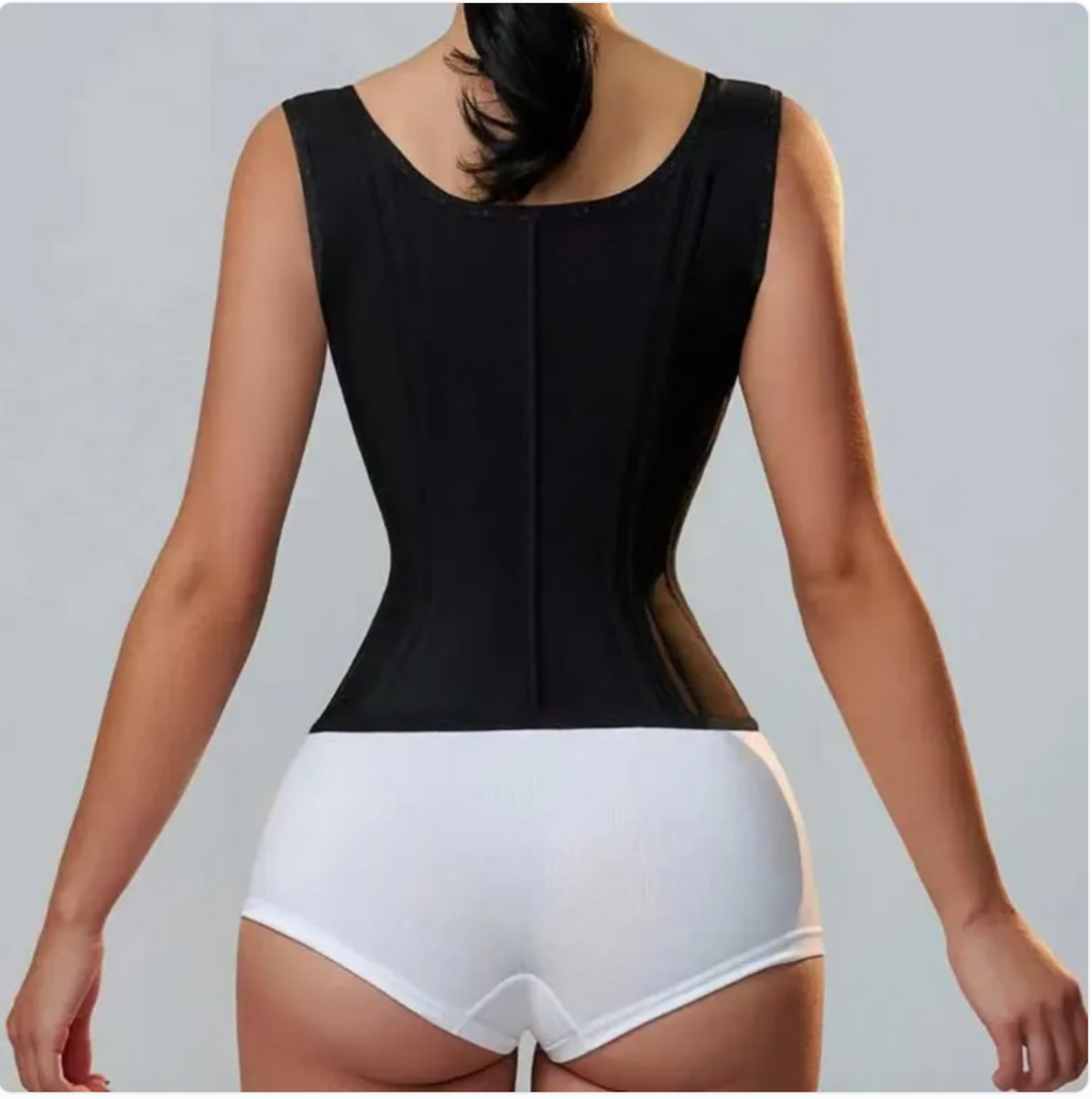 Retro Shapewear Top with Zipper