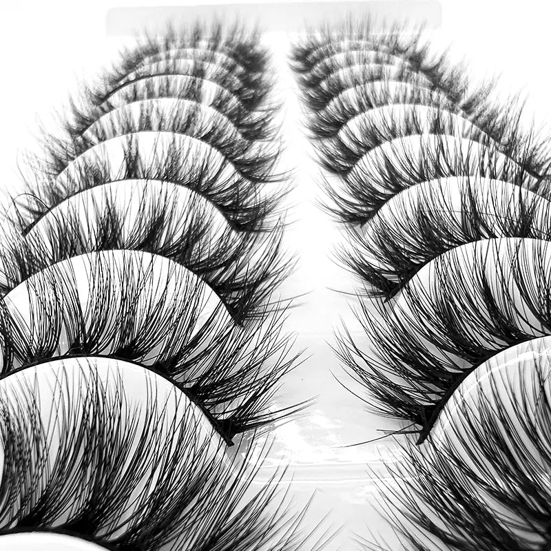 Elegant Faux Mink 3D Lashes - 10 Pack