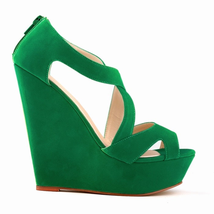 Elegant Strapped Wedge Sandals