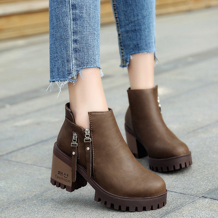 Autumn Elegance Heeled Ankle Boots