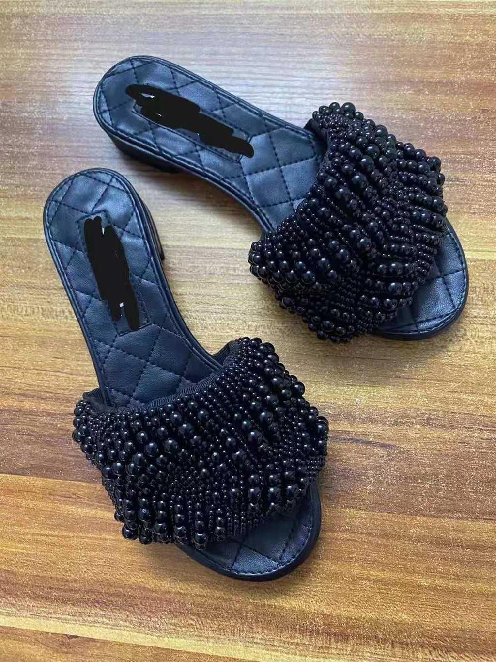 Leather Pearl Women Sandals