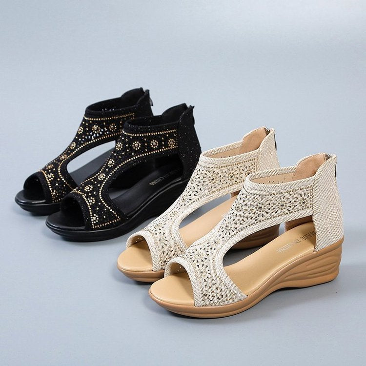 Elegant Summer Rhinestone Wedges