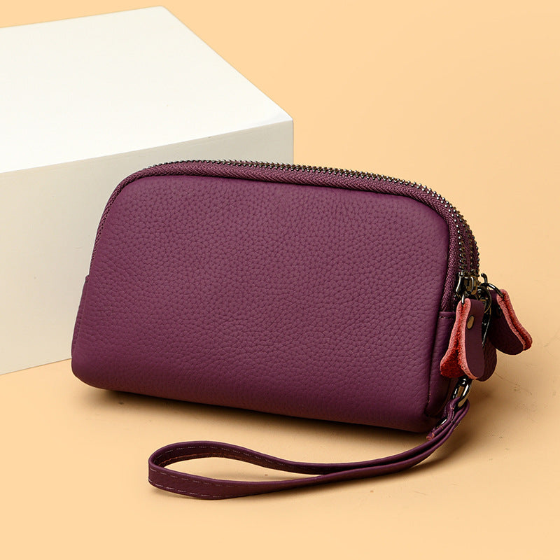 Elegant Leather Zip Wallet